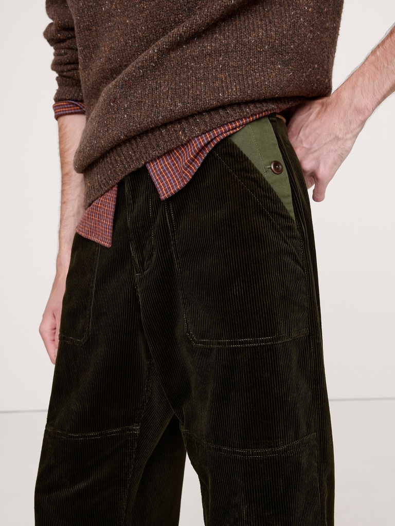Loose Corduroy Utility Pant