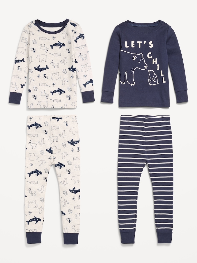 Snug-Fit Graphic Pajama 4-Piece for Toddler & Baby