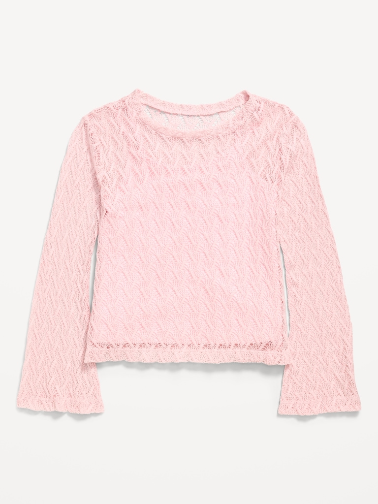 2-In-1 Textured Knit Top for Girls