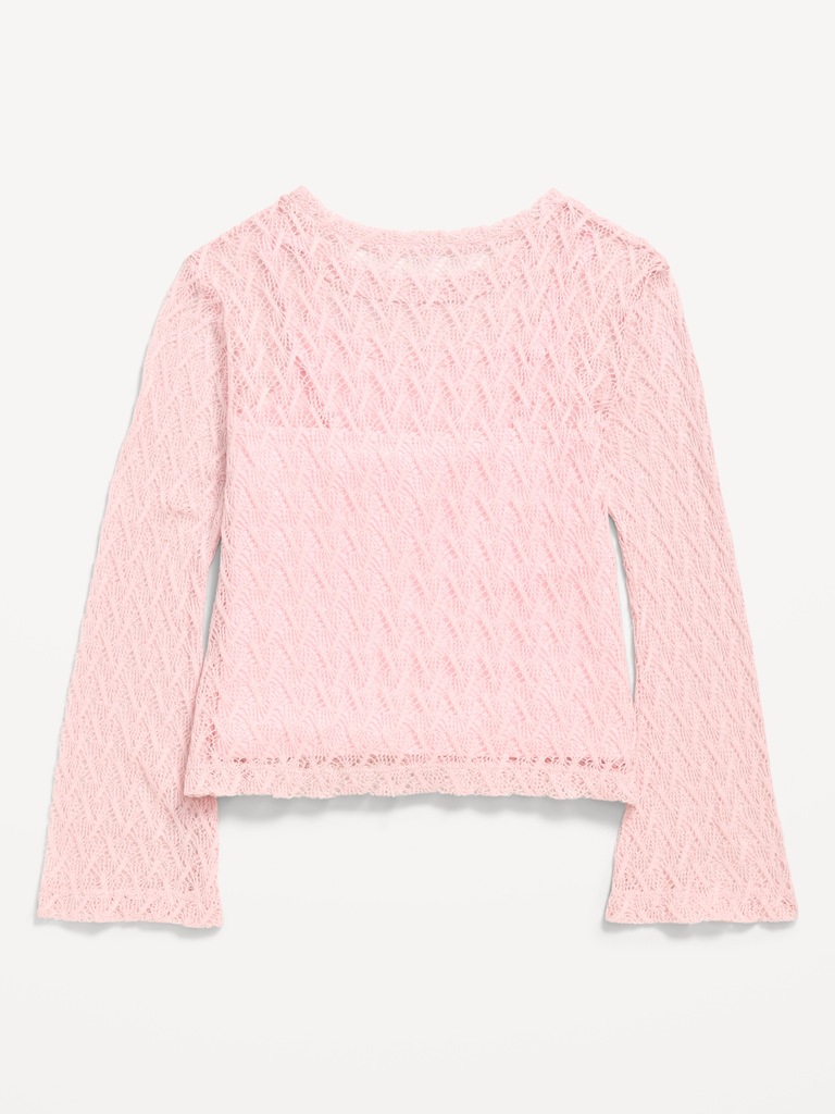 2-In-1 Textured Knit Top for Girls