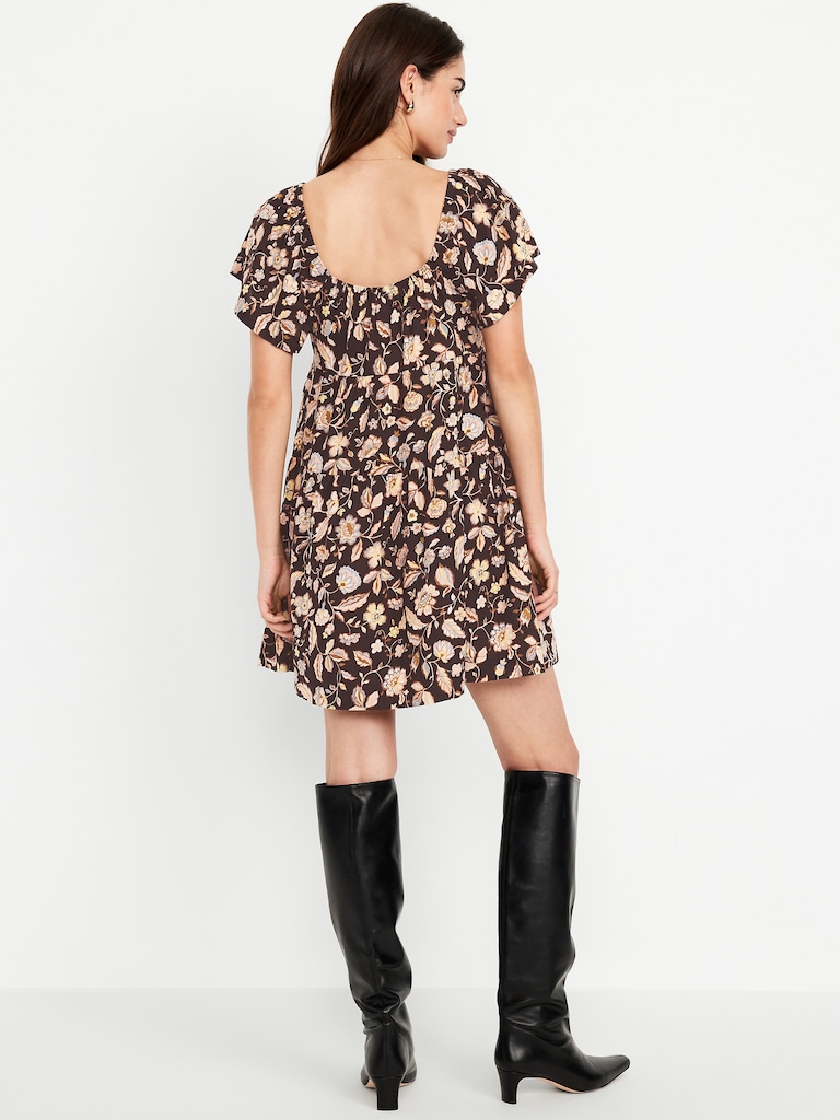 Mini Floral Swing Dress