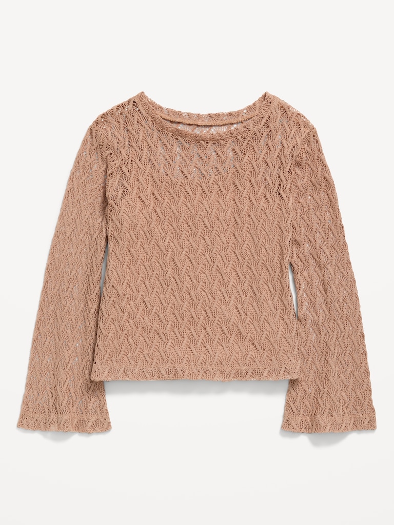 2-In-1 Textured Knit Top for Girls