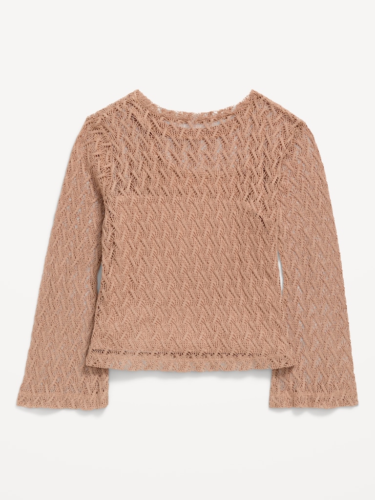 2-In-1 Textured Knit Top for Girls