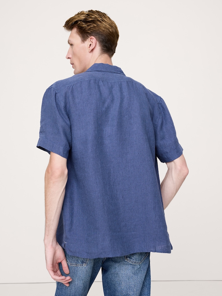 Standard-Fit Linen Resort Shirt