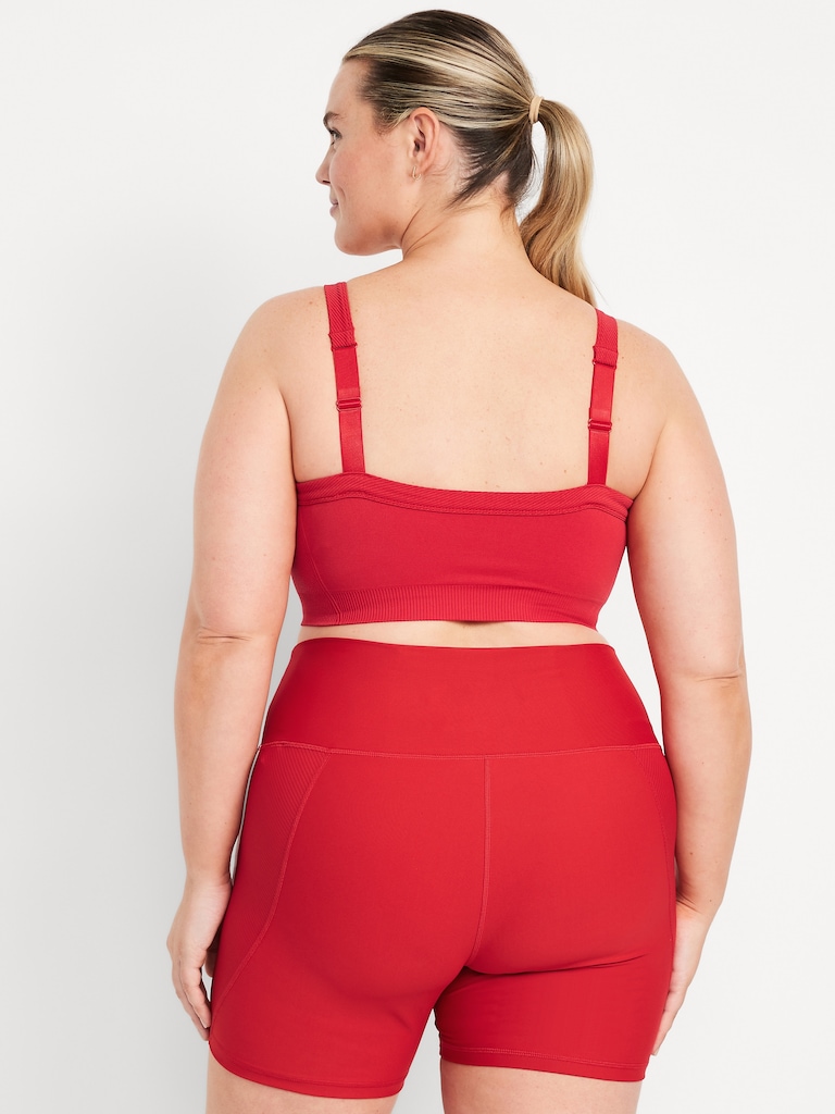 Light Support Fluid Seamless Ribbed Sports Bra