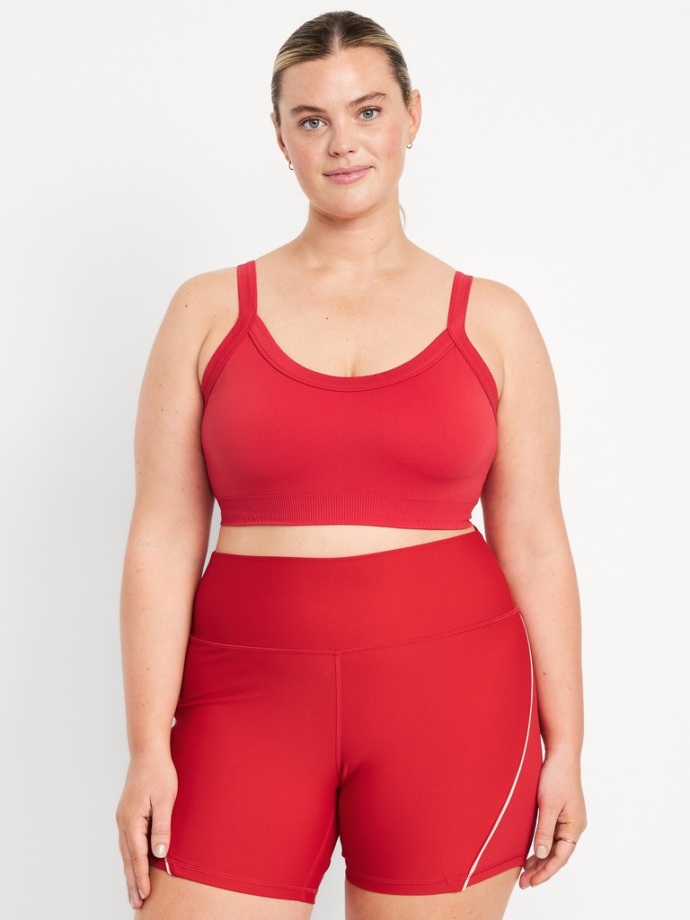 Light Support Fluid Seamless Ribbed Sports Bra