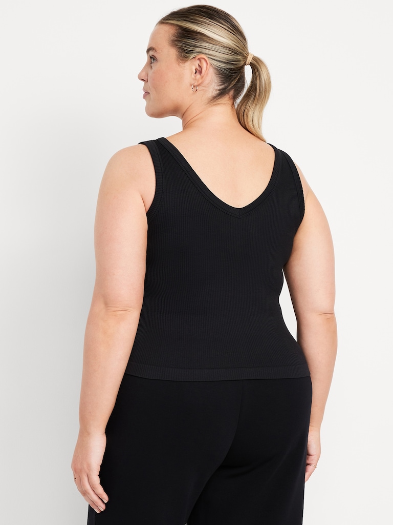 Camisole côtelée ajustée Zénitude sans coutures