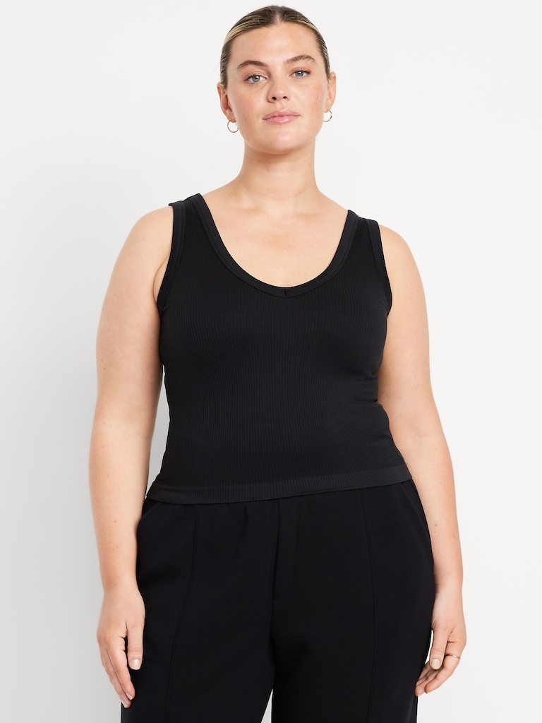 Camisole côtelée ajustée Zénitude sans coutures