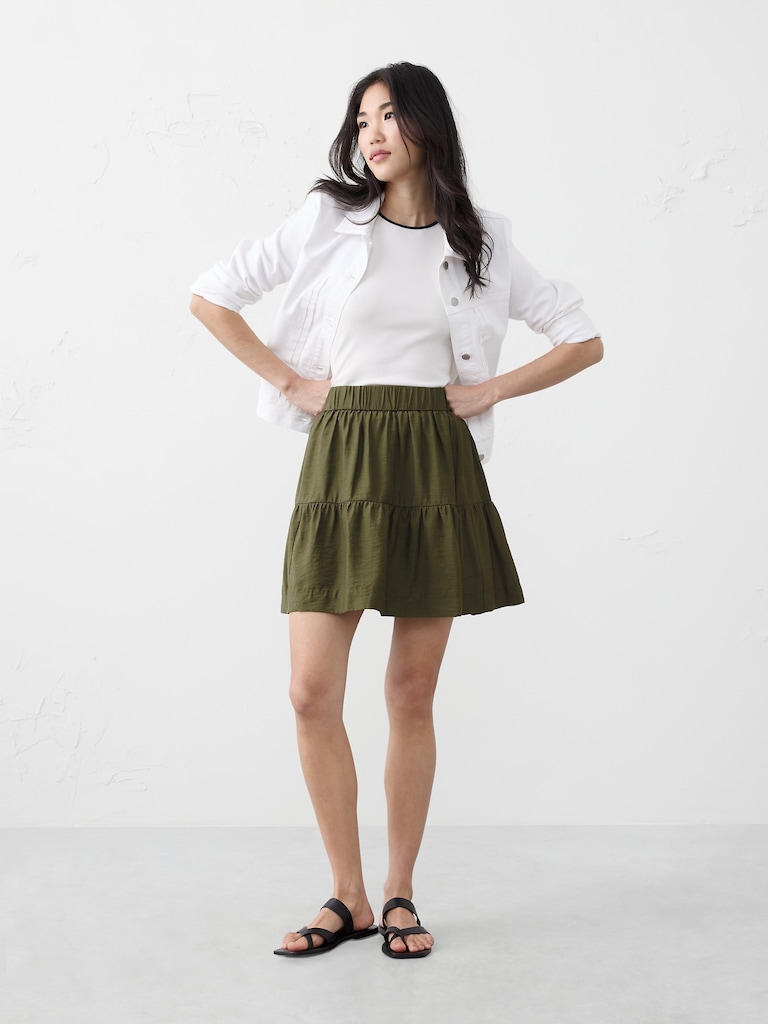 Tiered Mini Skirt
