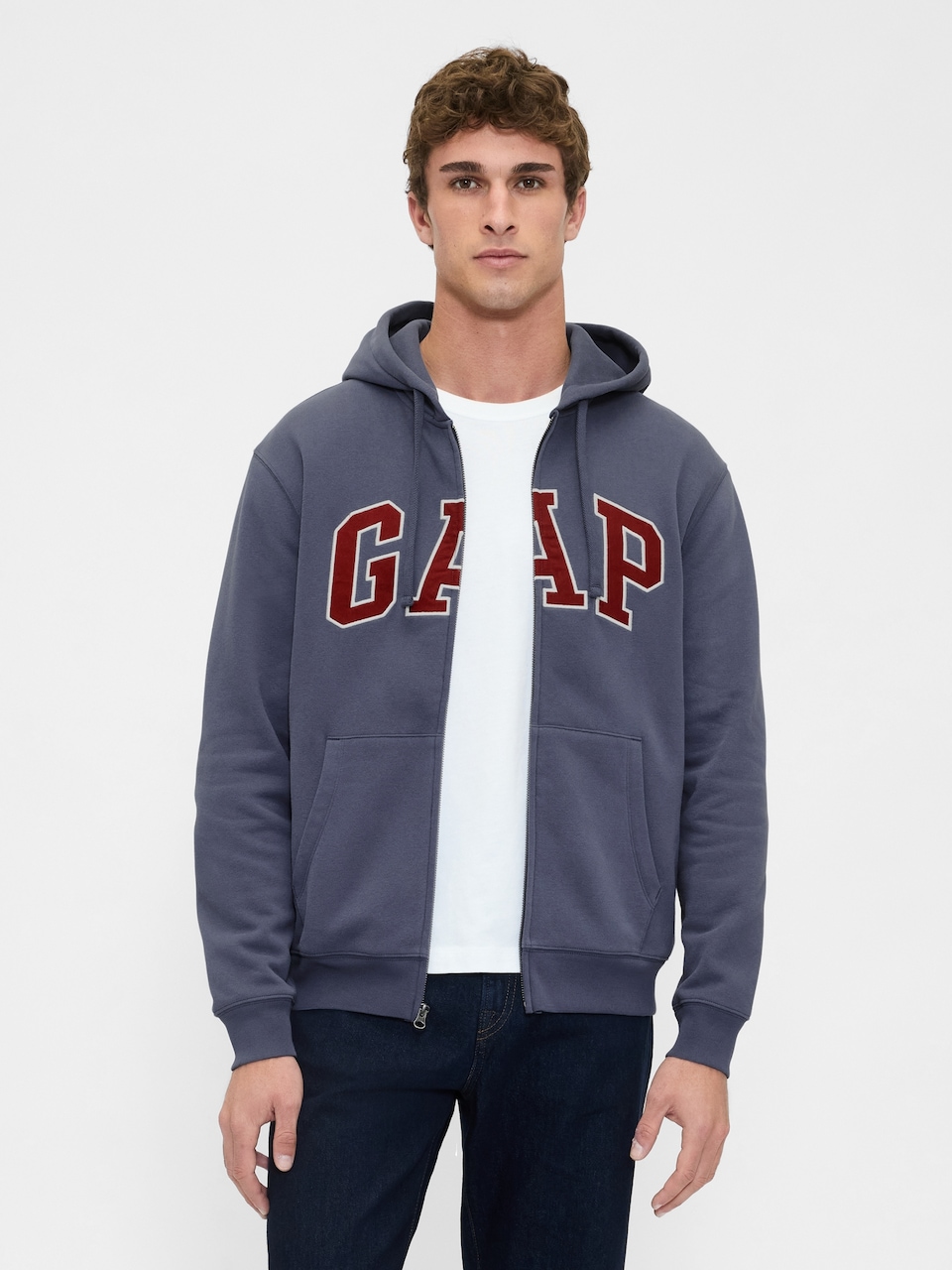 VintageSoft Arch Logo Full-Zip Hoodie