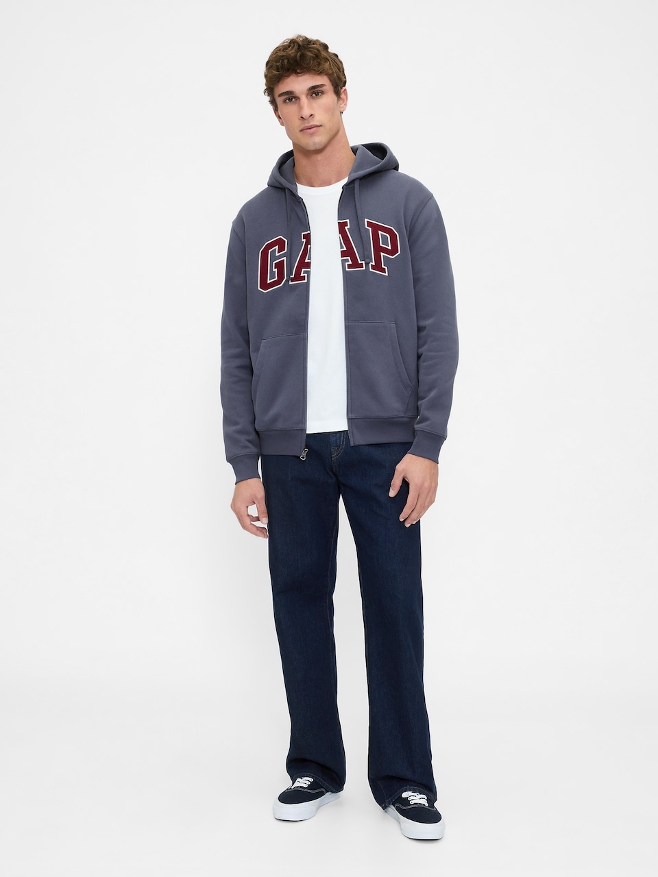 VintageSoft Arch Logo Full-Zip Hoodie