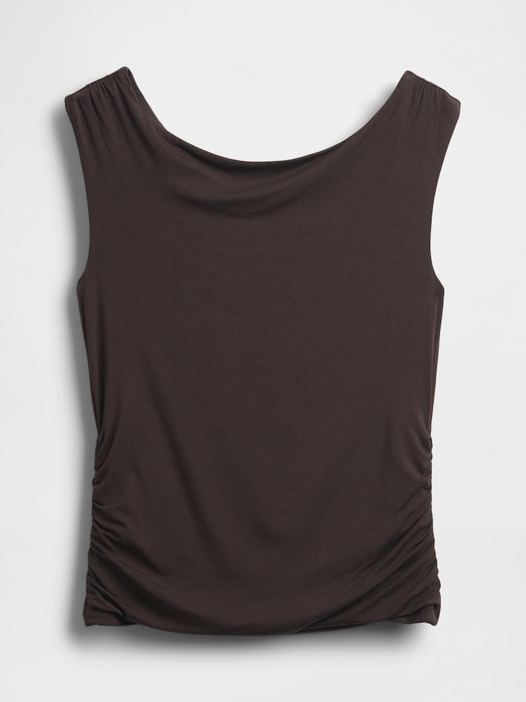 Off-Shoulder Ruched Crop Top