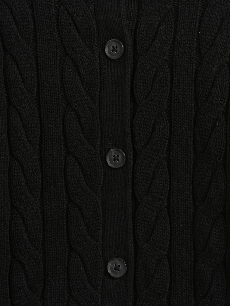 Kids Relaxed Cable-Knit Crewneck Cardigan