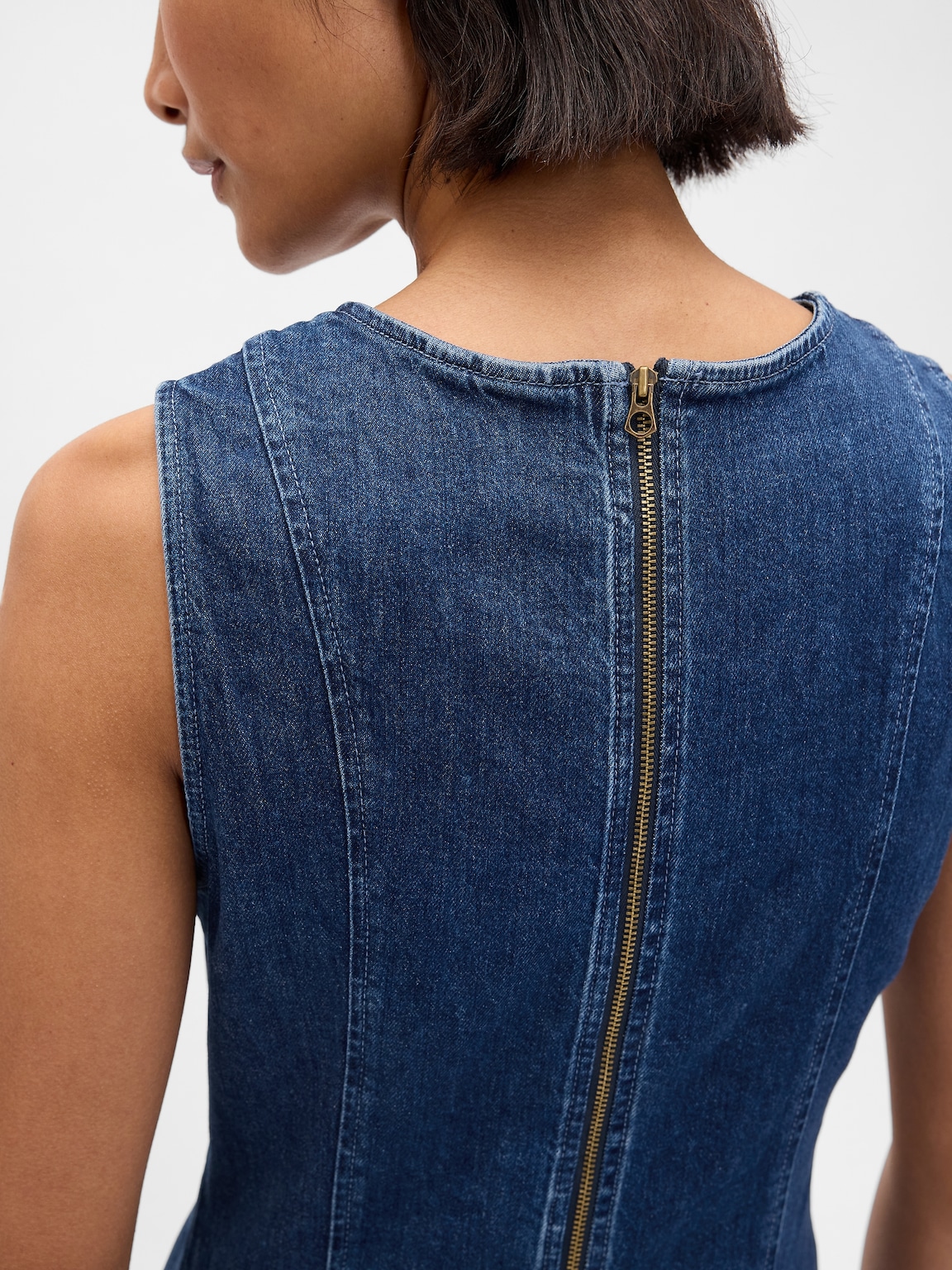 Denim Mini Shift Dress