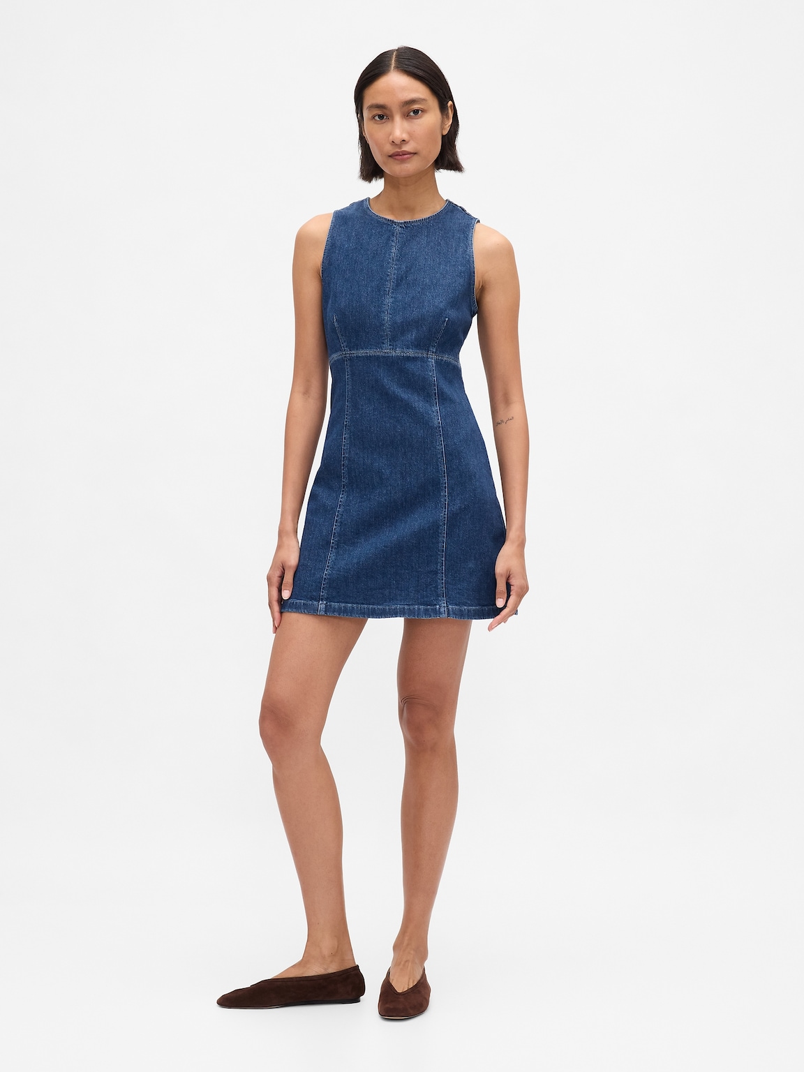 Denim Mini Shift Dress