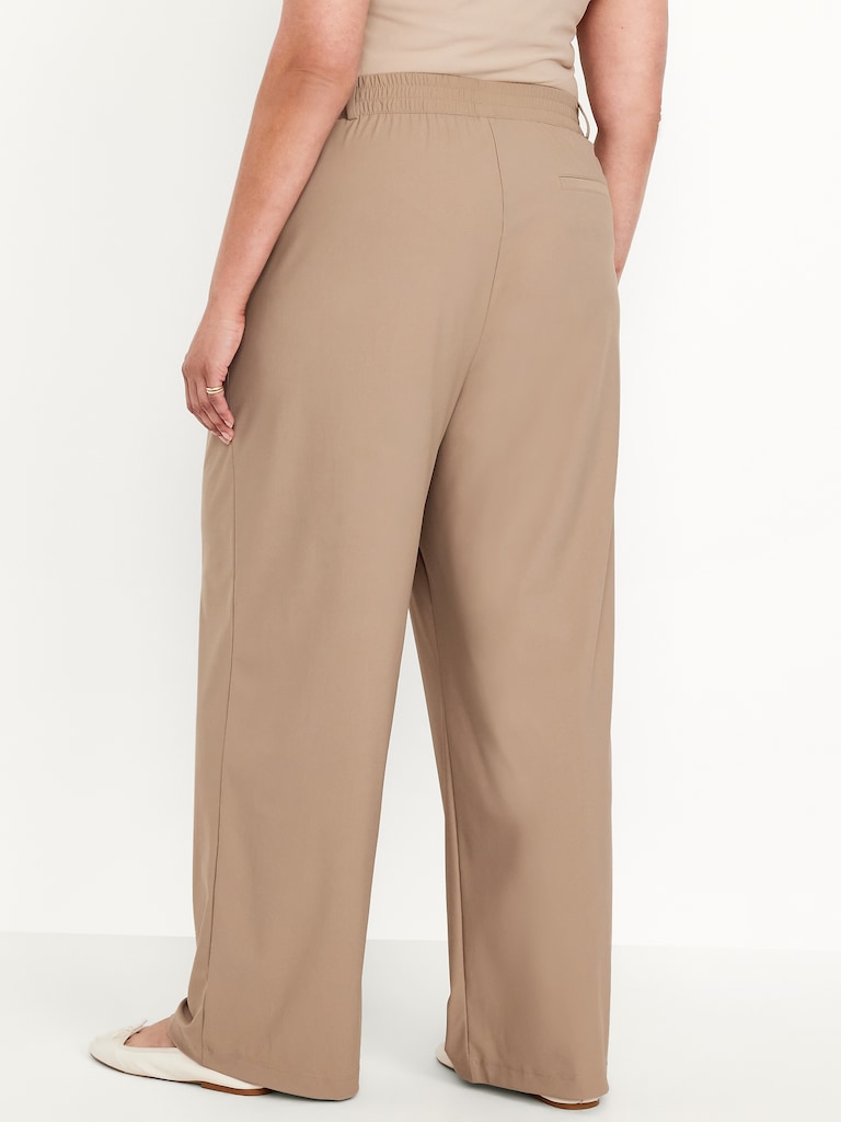 High-Waisted SleekTech Trouser Pants
