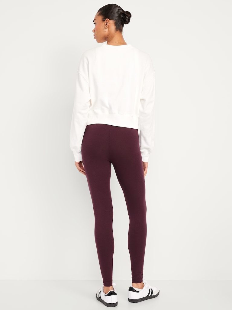 High-Waisted Jersey Fashion Layering Leggings