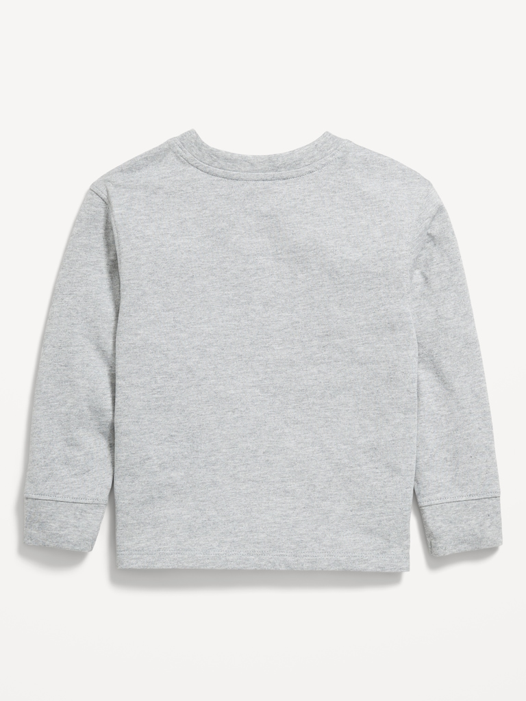 Oversized Long-Sleeve Utility Pocket T-Shirt for Toddler Boys