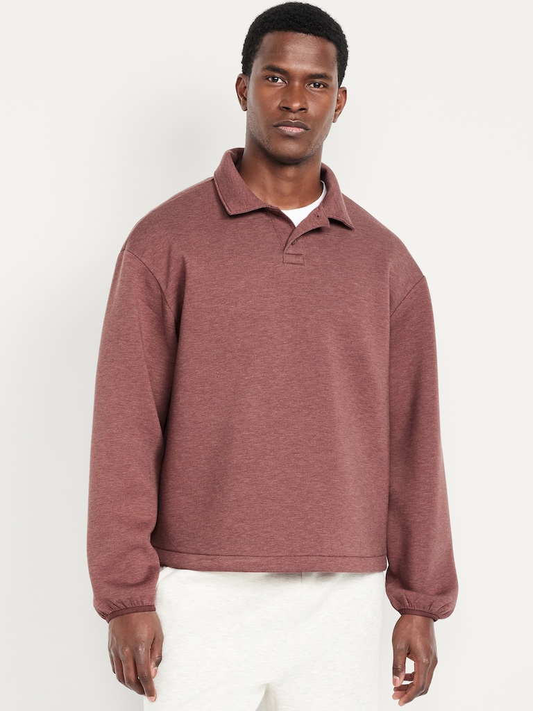 Bounce Fleece Oversized Polo Sweatshirt