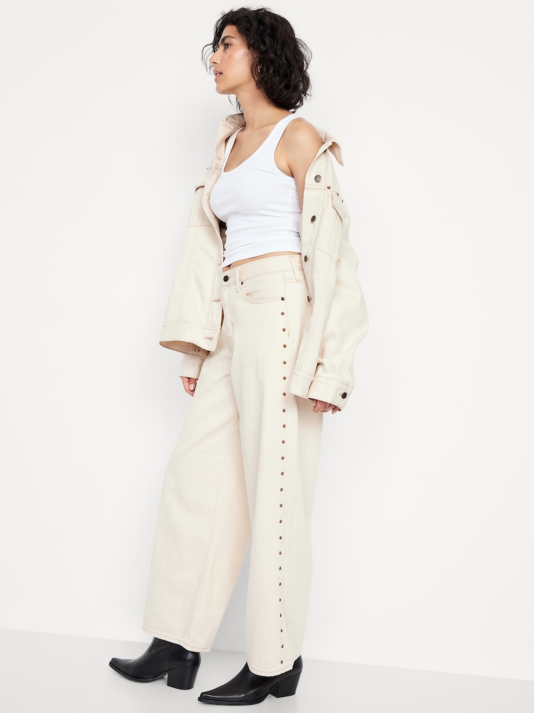 Oversized Studded Jean Jacket