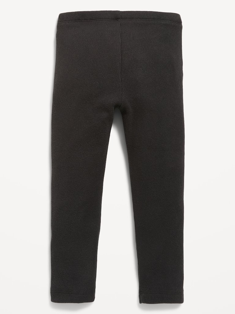 Cozy Waffle-Knit Leggings for Toddler Girls