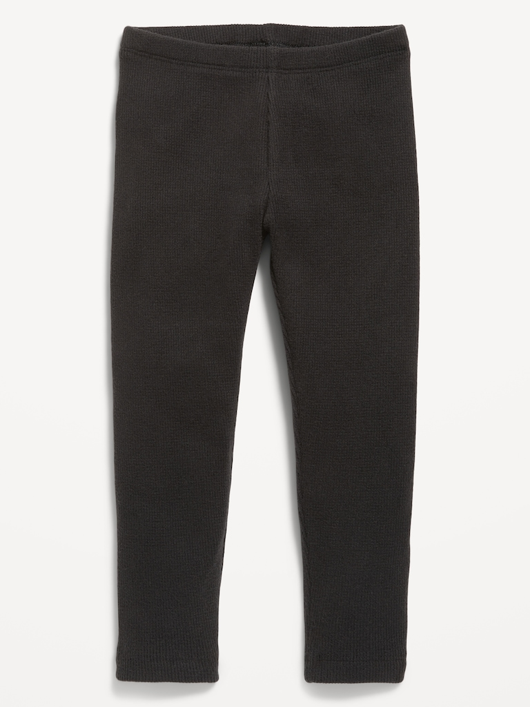 Cozy Waffle-Knit Leggings for Toddler Girls