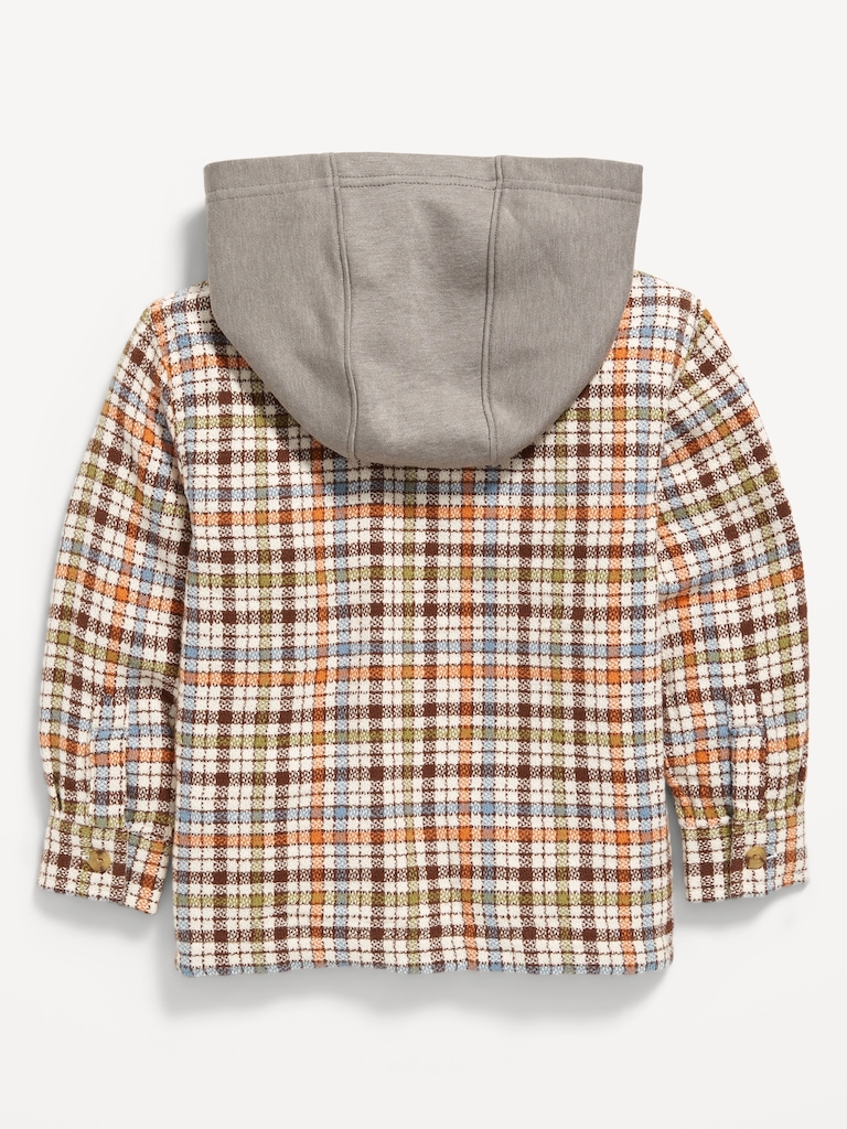 Button-Front Hooded Shirt for Toddler Boys