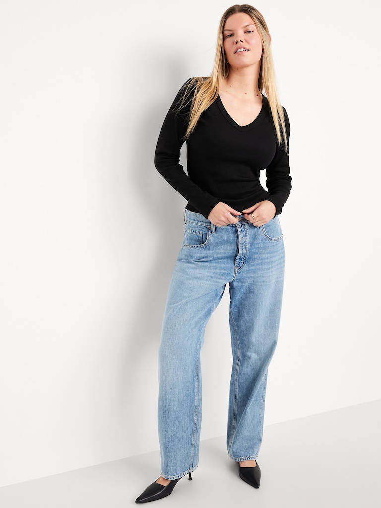 Cozy Snug Long-Sleeve V-Neck T-Shirt