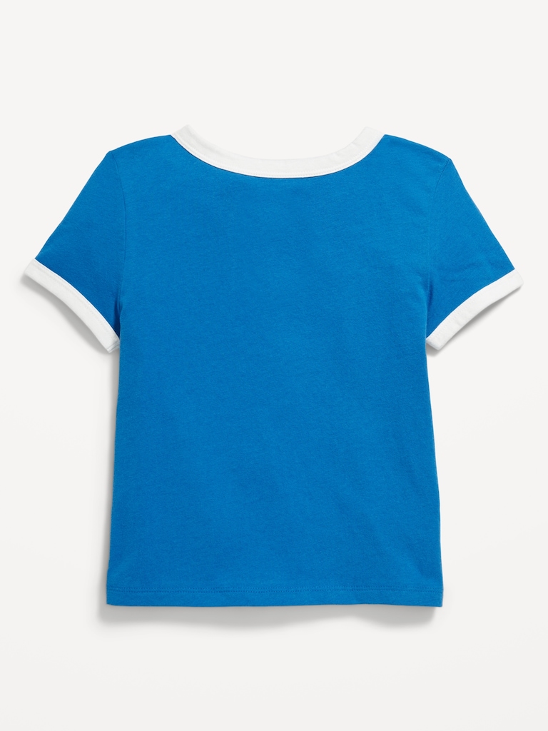 Detroit Lions Fitted Graphic Ringer T-Shirt for Girls