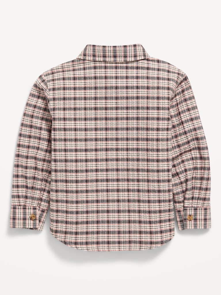 Long-Sleeve Plaid Pocket Shirt for Baby