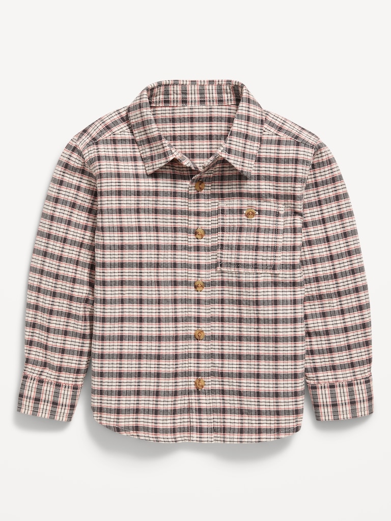 Long-Sleeve Plaid Pocket Shirt for Baby
