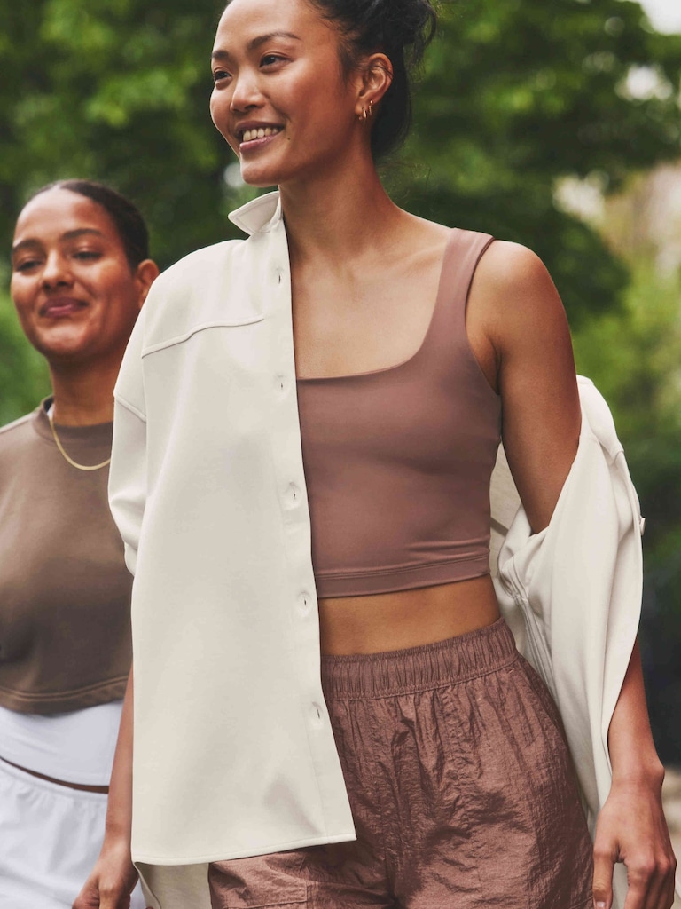 Transcend Square Neck Crop Sports Bra A-C