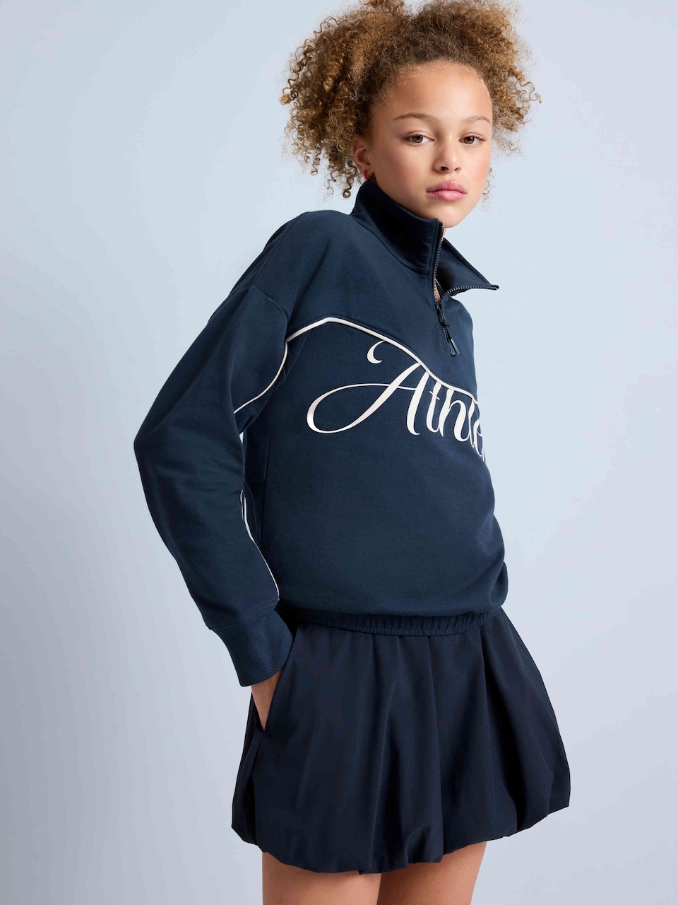 Athleta Girl School Vibes 1/4 Zip Sweatshirt