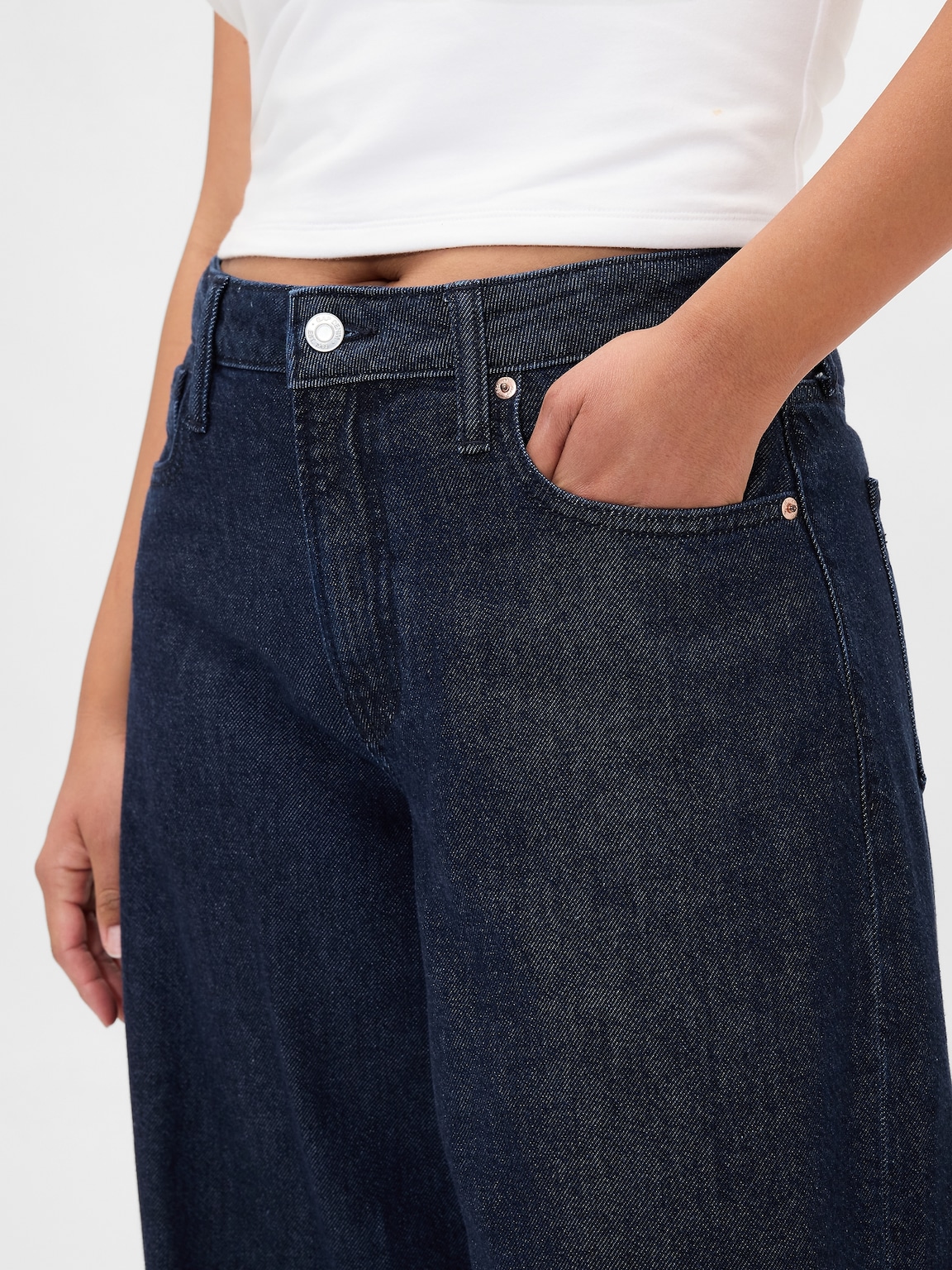 Curvy Mid Rise UltraSoft Baggy Jeans