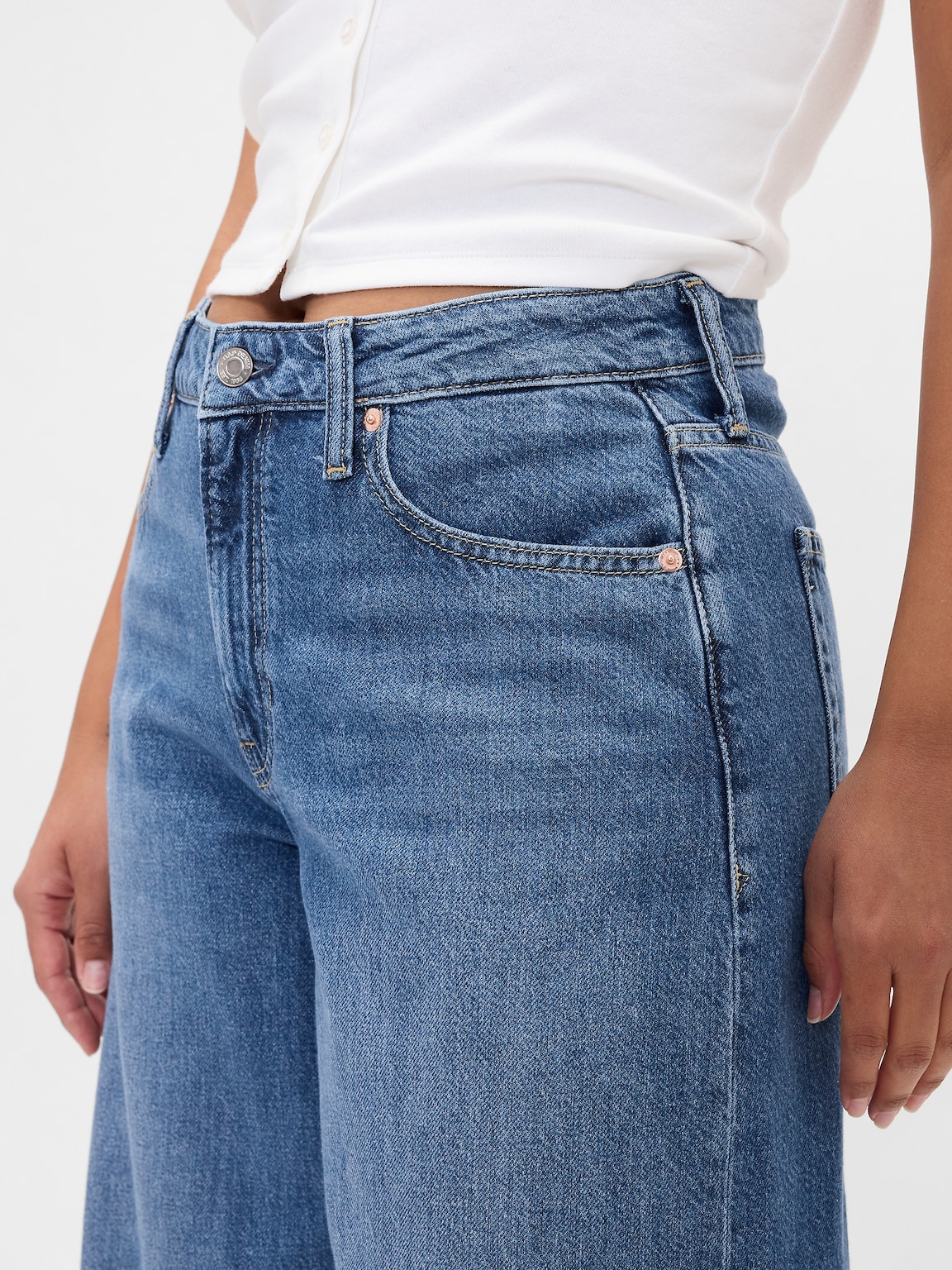 Curvy Mid Rise UltraSoft Baggy Jeans