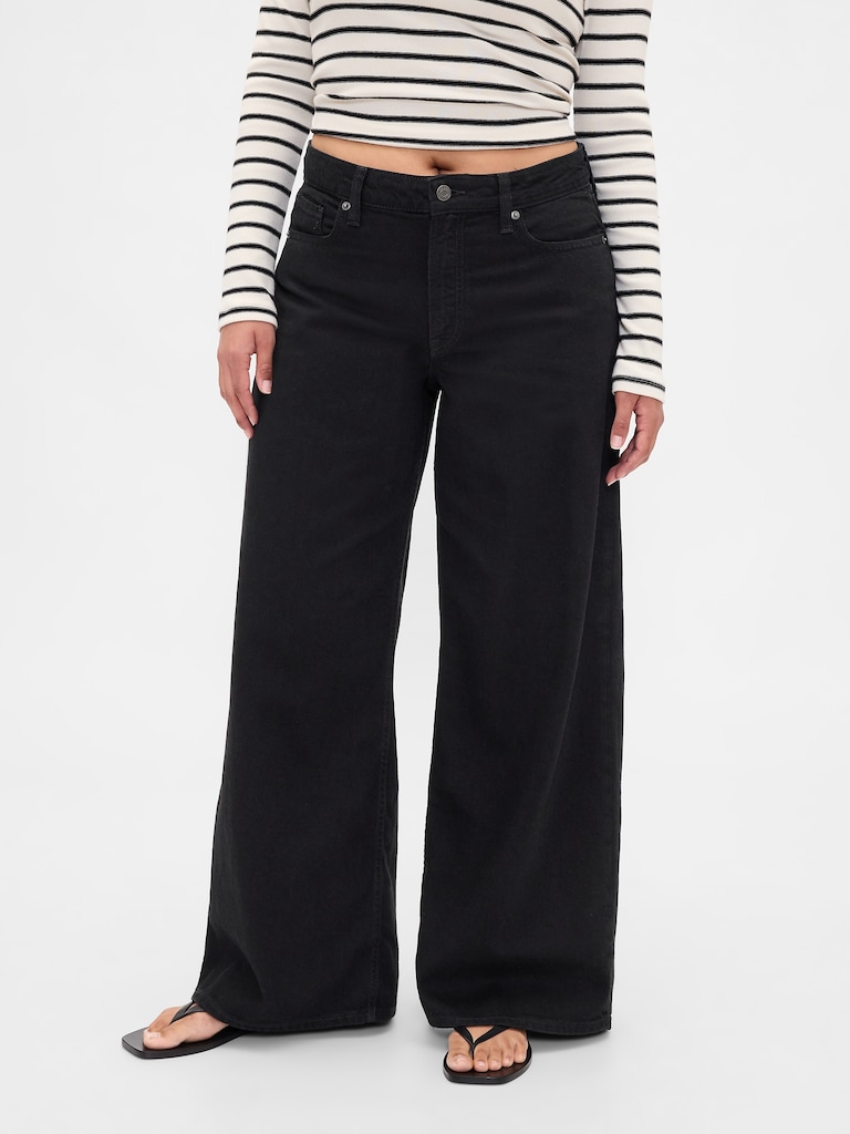 Curvy Mid Rise UltraSoft Baggy Jeans