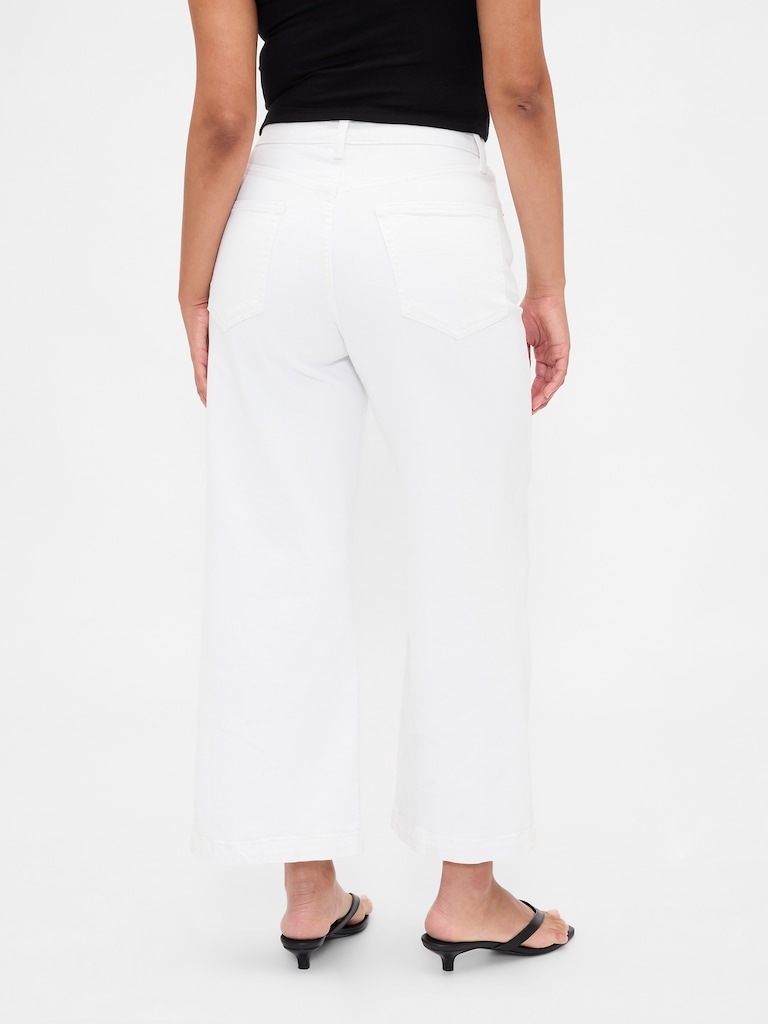 Curvy High Rise Stride Wide-Leg Ankle Jeans