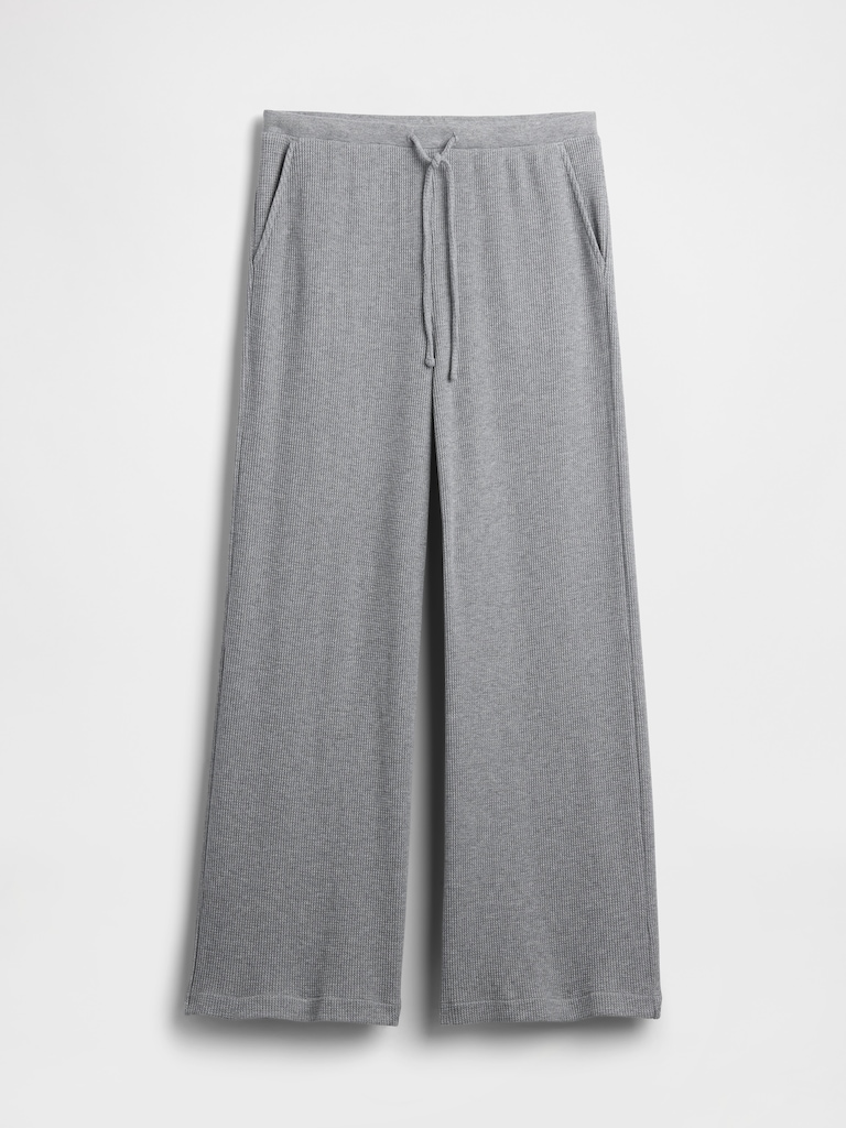 Waffle Wide-Leg PJ Pants