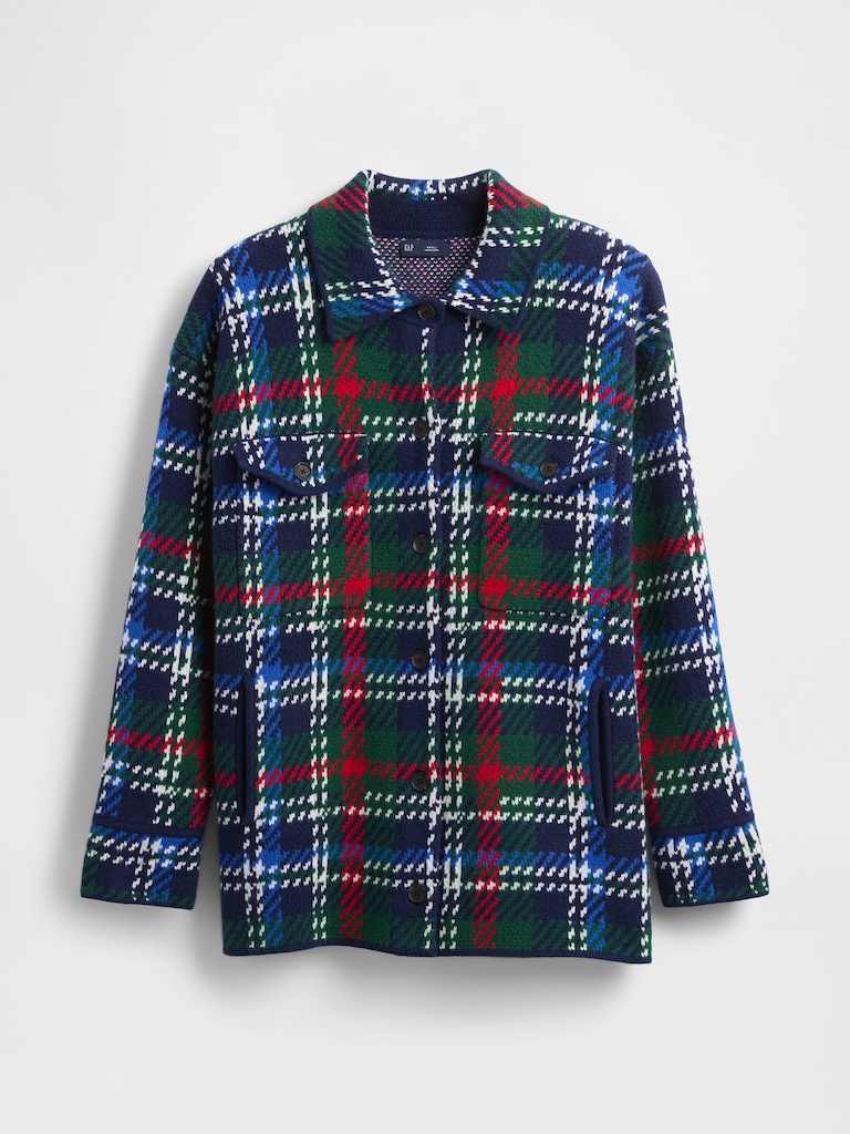 CashSoft Oversized Shirt Jacket