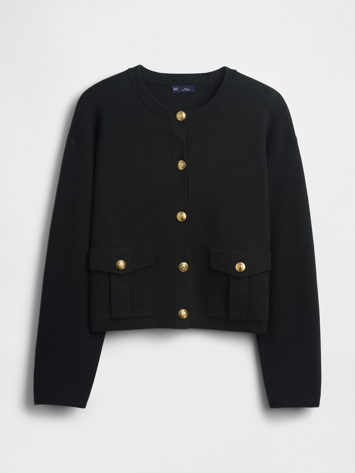 Cotton-Blend Pocket Cardigan Sweater