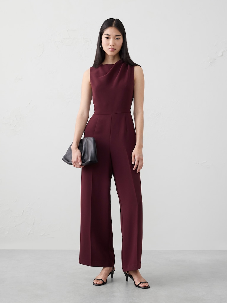 Cowl-Neck Jumpsuit