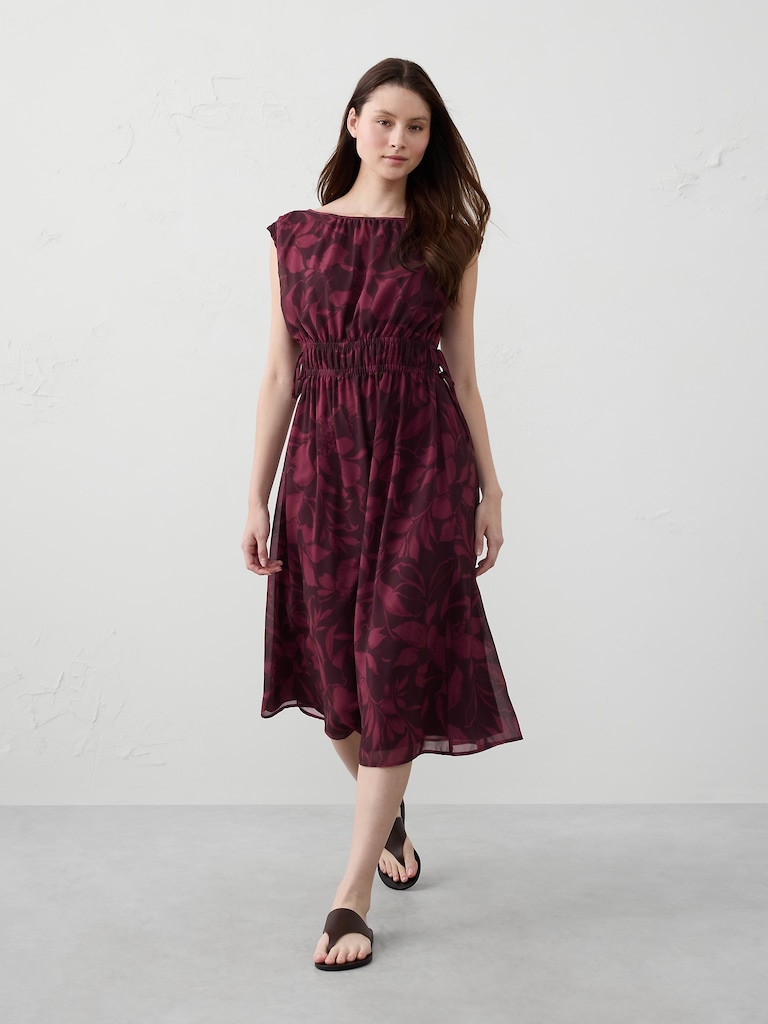 Side-Tied Midi Dress