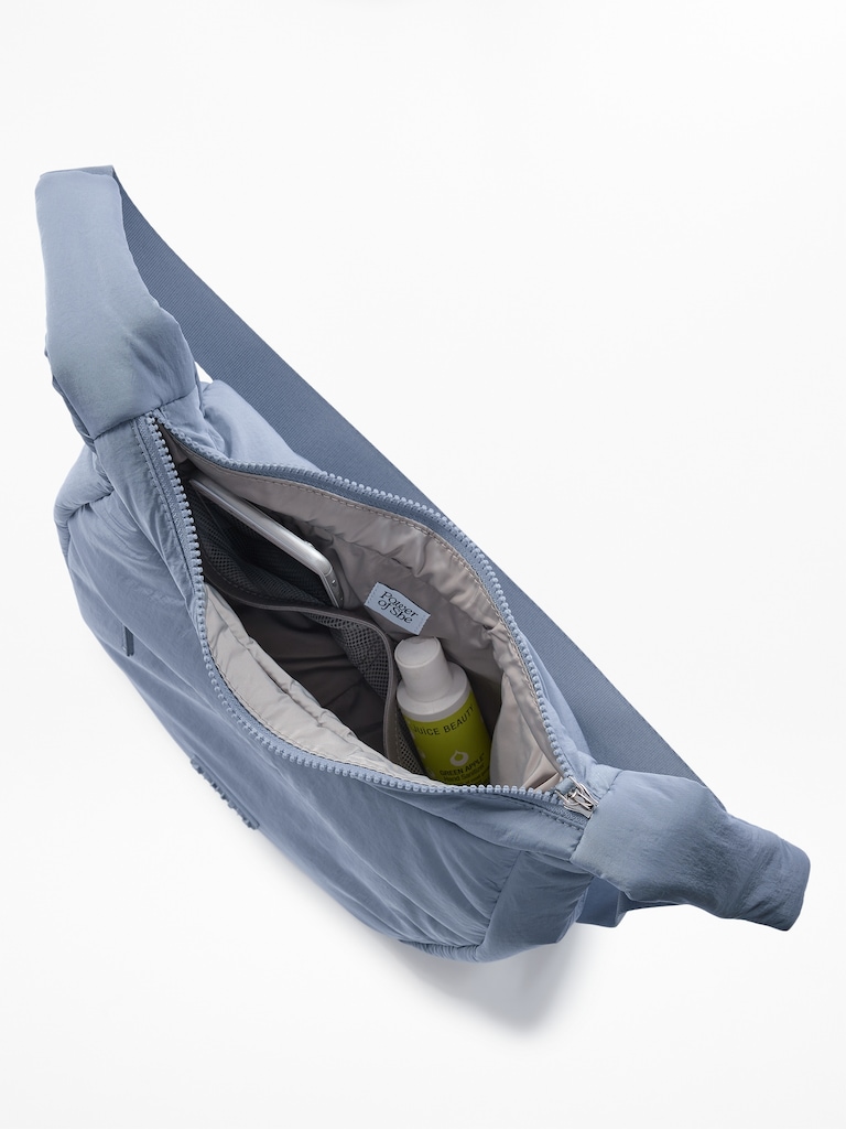 All About Sheen Small Crossbody Hobo Bag