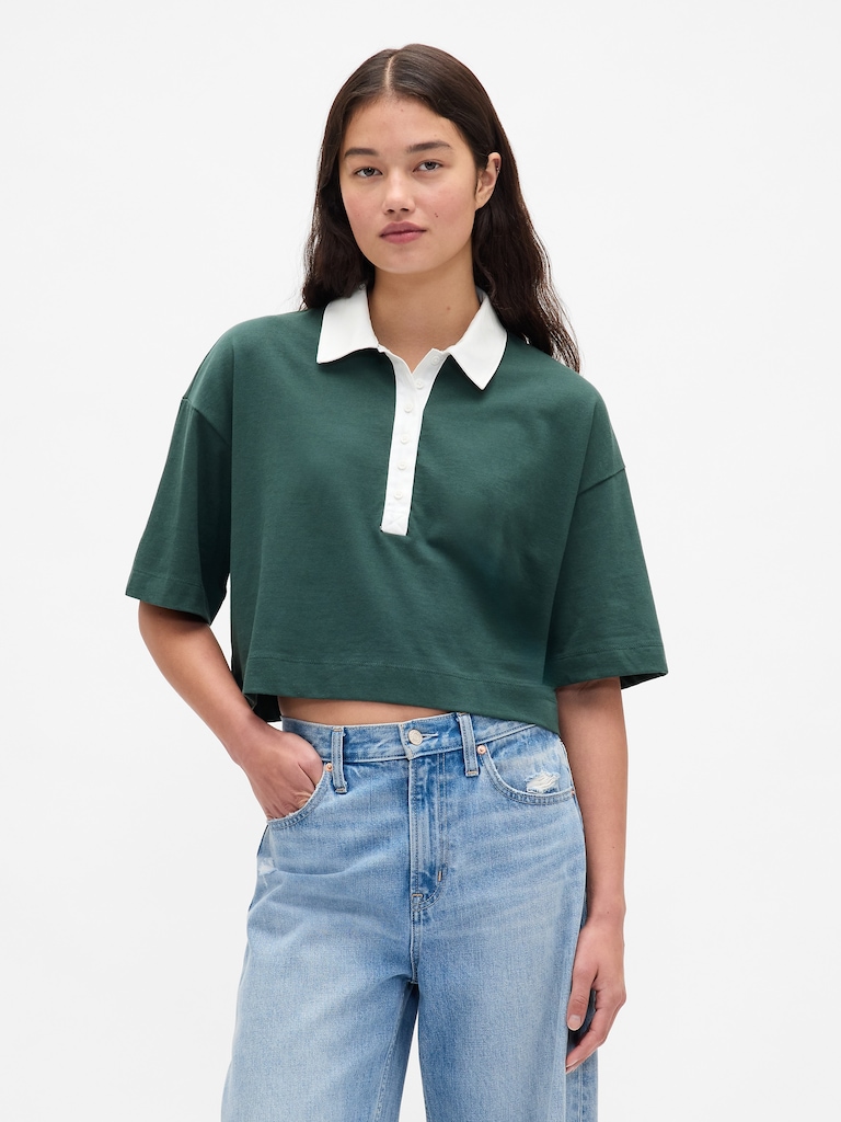 Heavyweight Crop Polo Shirt