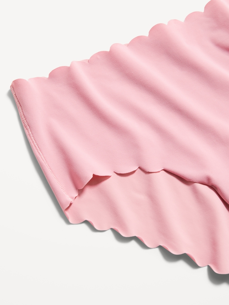 Low-Rise No-Show Scalloped Hipster Underwear