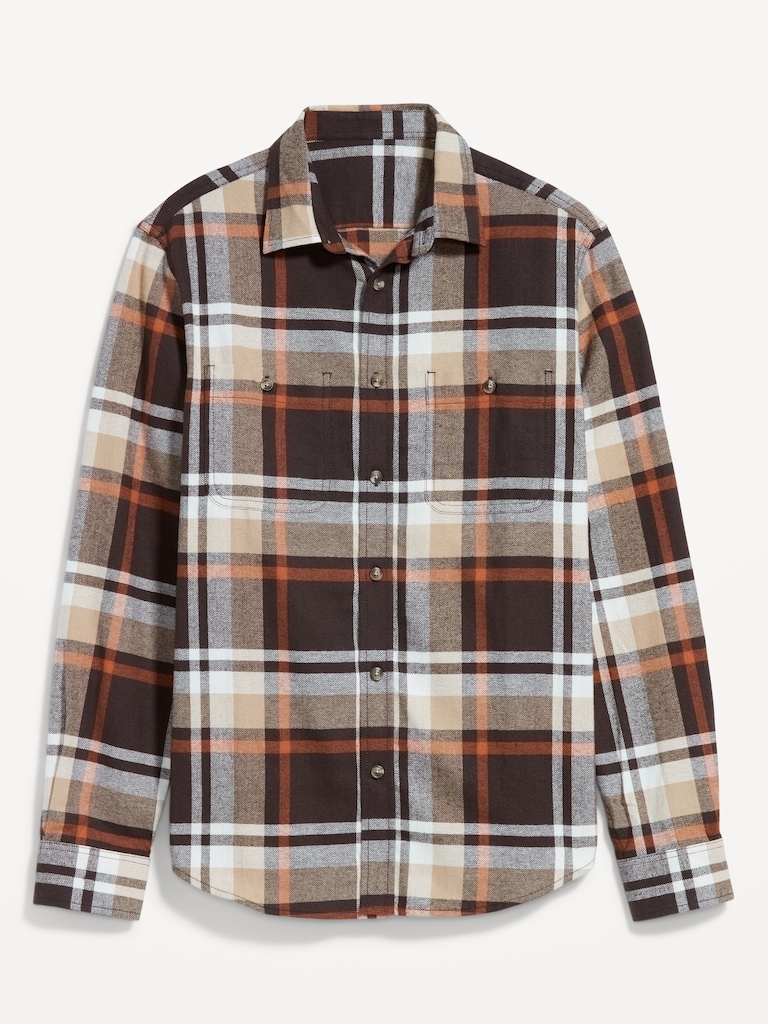 Plaid Flannel Pocket Shirt
