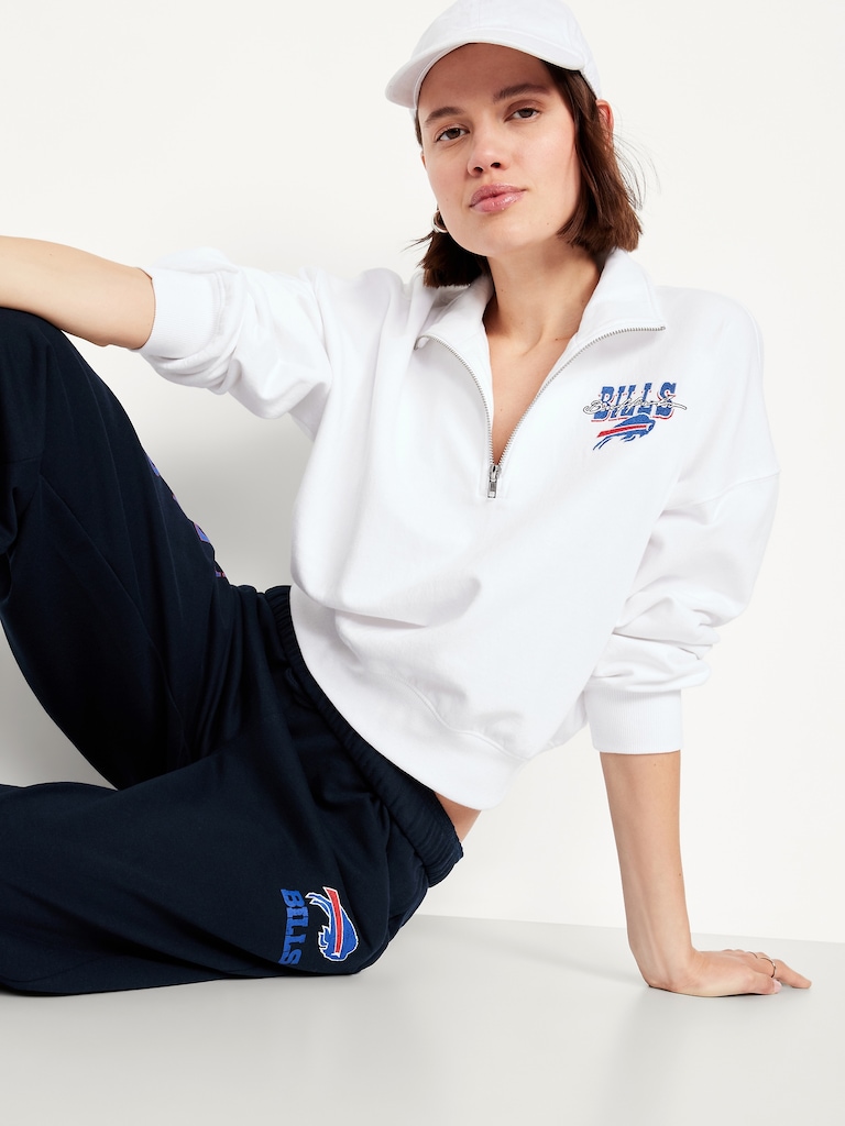 Buffalo Bills Oversized Half-Zip Sweatshirt