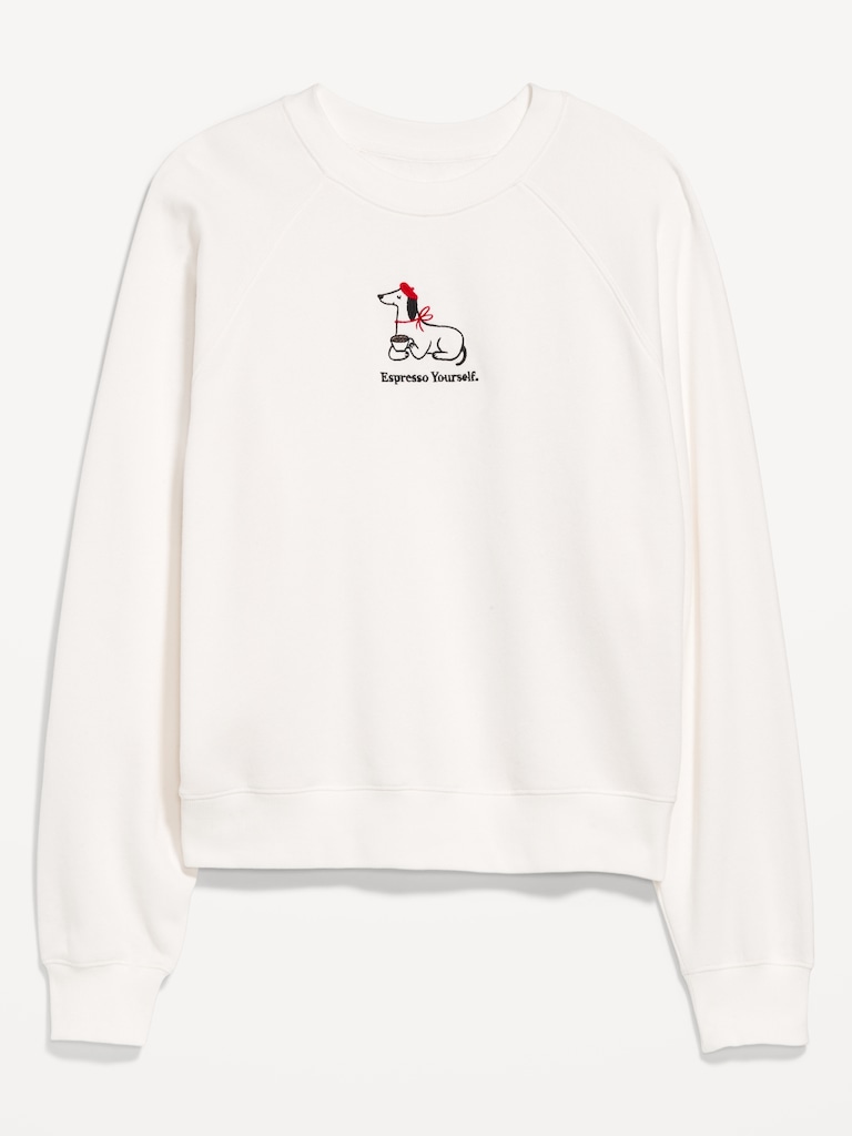 SoComfy Oversized Graphic Raglan Sweatshirt