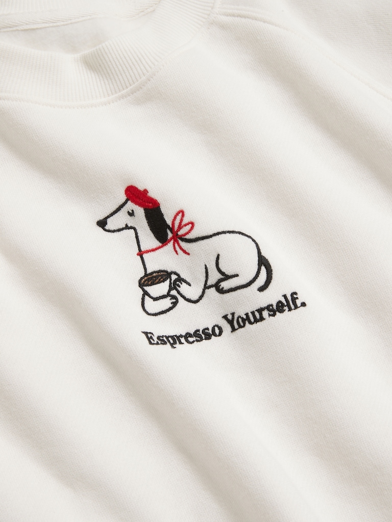 SoComfy Oversized Graphic Raglan Sweatshirt