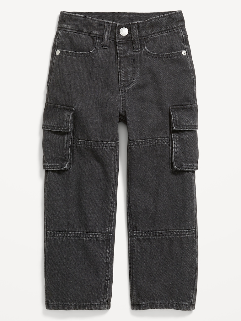 Baggy Barrel-Leg Cargo Jeans for Toddler Boys
